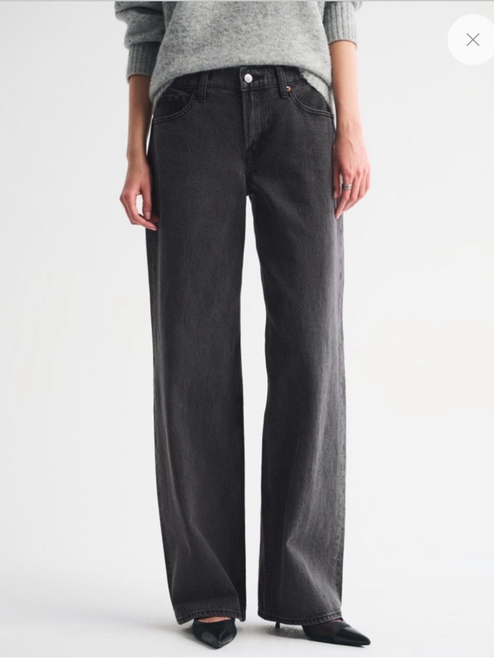 Abercrombie and Fitch loose low rise jeans black 31 short